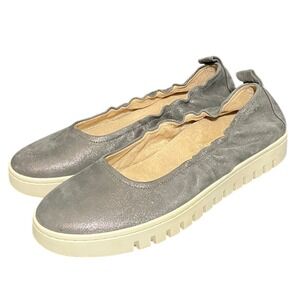 Vionic Women's Uptown Ballet Slip-ons Loafer Polluted‎ Silver Shoes Size 10
